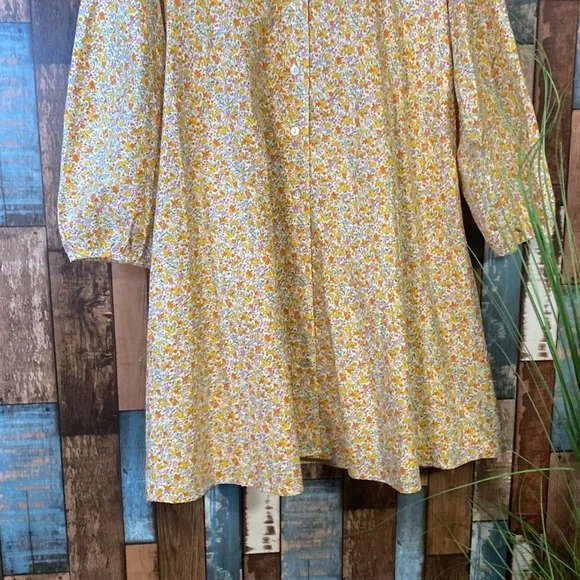 Lindsay Brooke x Roole Medium cotton button down Floral Dress - Picture 9 of 16